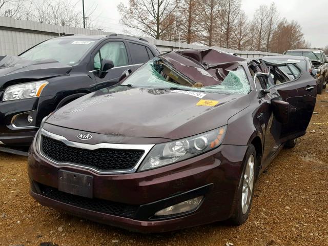 KNAGN4A78B5055494 - 2011 KIA OPTIMA EX WHITE photo 2