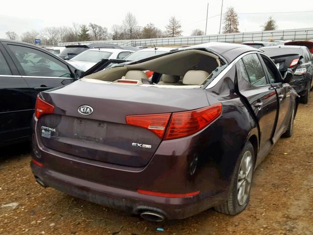 KNAGN4A78B5055494 - 2011 KIA OPTIMA EX WHITE photo 4