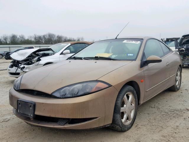 1ZWHT61L6X5673743 - 1999 MERCURY COUGAR V6 GOLD photo 2