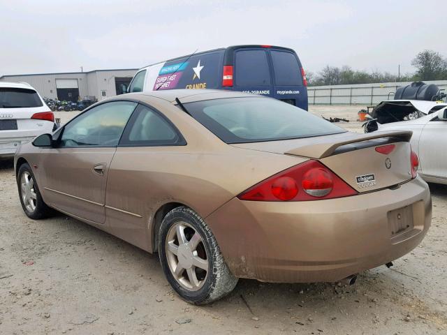 1ZWHT61L6X5673743 - 1999 MERCURY COUGAR V6 GOLD photo 3