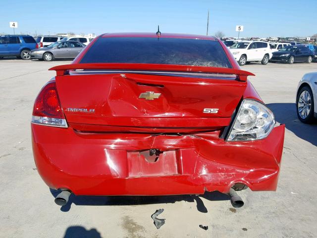 2G1WD58C281266431 - 2008 CHEVROLET IMPALA SUP RED photo 10