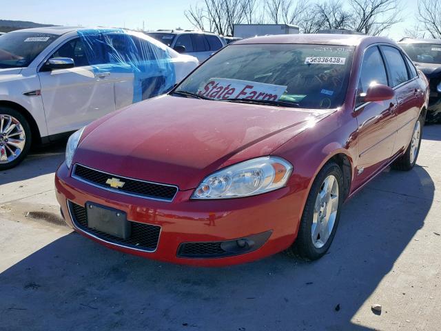 2G1WD58C281266431 - 2008 CHEVROLET IMPALA SUP RED photo 2