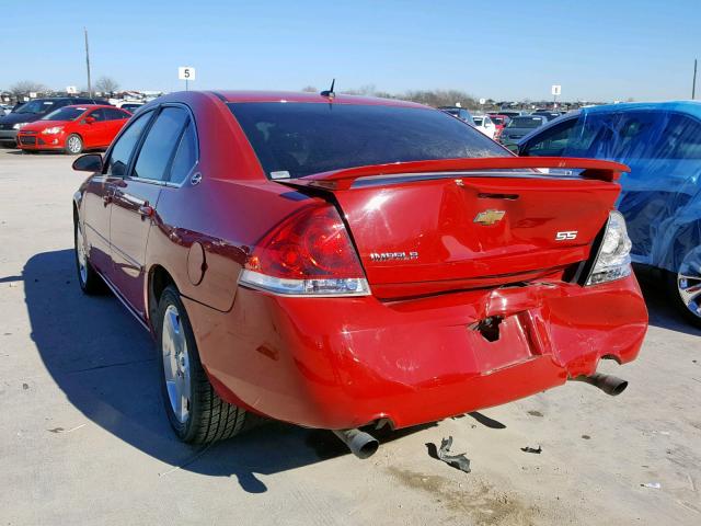 2G1WD58C281266431 - 2008 CHEVROLET IMPALA SUP RED photo 3