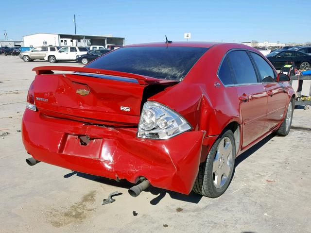 2G1WD58C281266431 - 2008 CHEVROLET IMPALA SUP RED photo 4