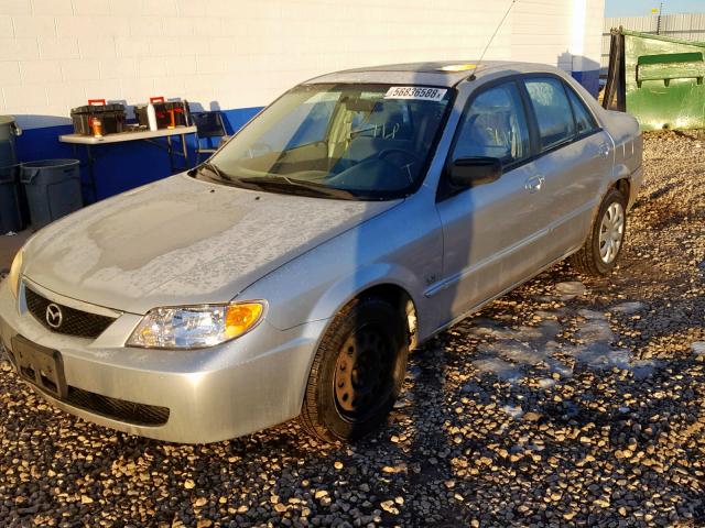 JM1BJ225510425189 - 2001 MAZDA PROTEGE LX GRAY photo 2