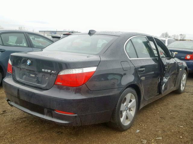 WBANV13528CZ50923 - 2008 BMW 528 XI BLACK photo 4