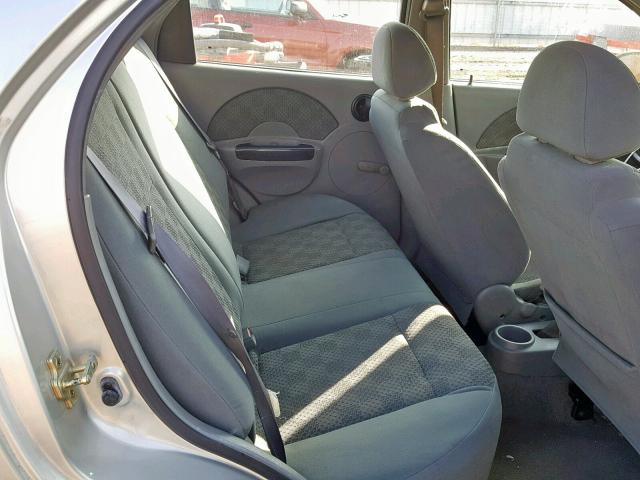 KL1TD52614B201682 - 2004 CHEVROLET AVEO SILVER photo 6