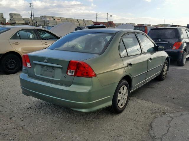 2HGES15174H501140 - 2004 HONDA CIVIC DX GREEN photo 4