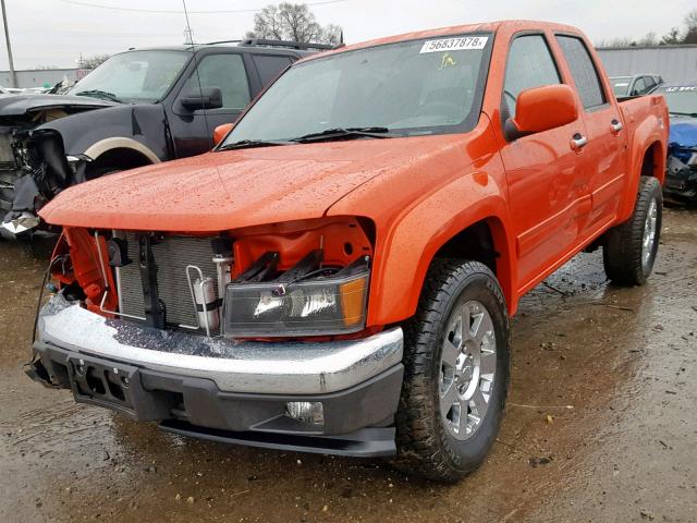 1GCHTDFE5C8125344 - 2012 CHEVROLET COLORADO L ORANGE photo 2
