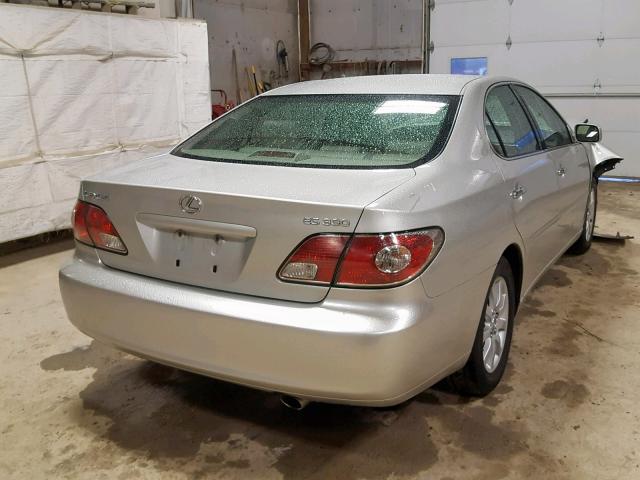 JTHBA30G345005303 - 2004 LEXUS ES 330 SILVER photo 4