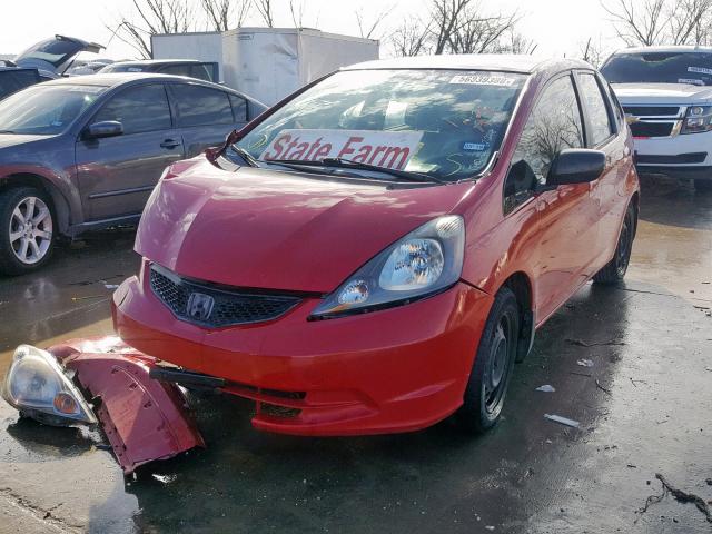 JHMGE8H20AC038203 - 2010 HONDA FIT RED photo 2