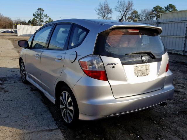 JHMGE8G52CC030666 - 2012 HONDA FIT SPORT SILVER photo 3