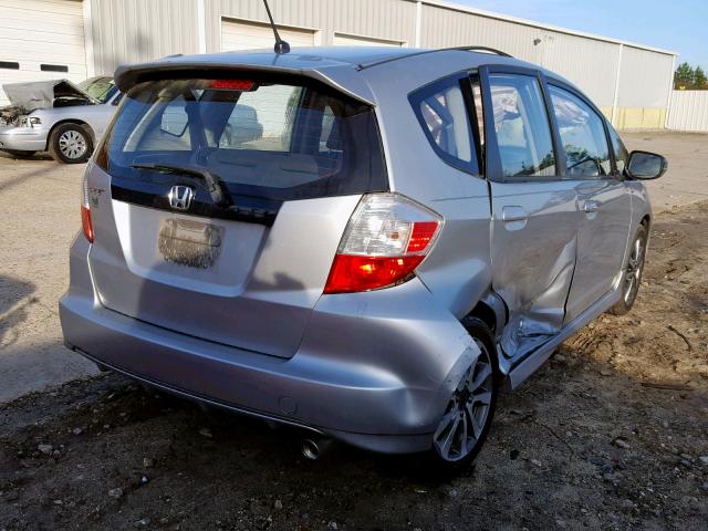 JHMGE8G52CC030666 - 2012 HONDA FIT SPORT SILVER photo 4