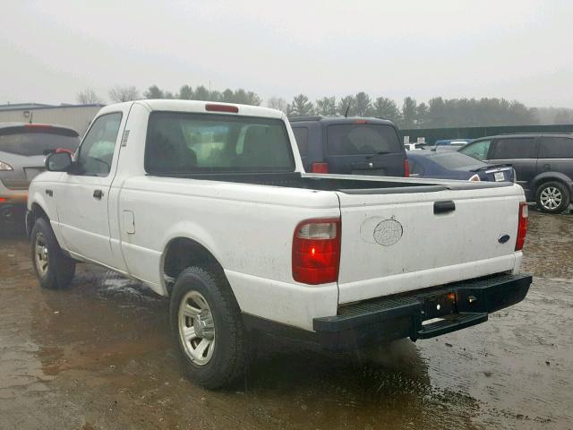 1FTYR10D94PA78100 - 2004 FORD RANGER WHITE photo 3