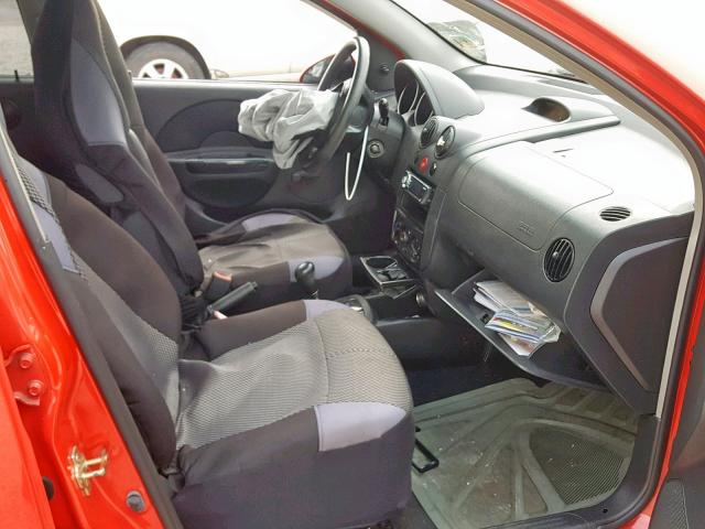 KL1TD56666B628160 - 2006 CHEVROLET AVEO BASE Qırmızı foto 5