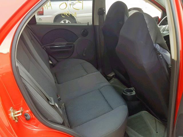 KL1TD56666B628160 - 2006 CHEVROLET AVEO BASE Qırmızı foto 6