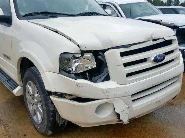 1FMFU19557LA78880 - 2007 FORD EXPEDITION WHITE photo 9