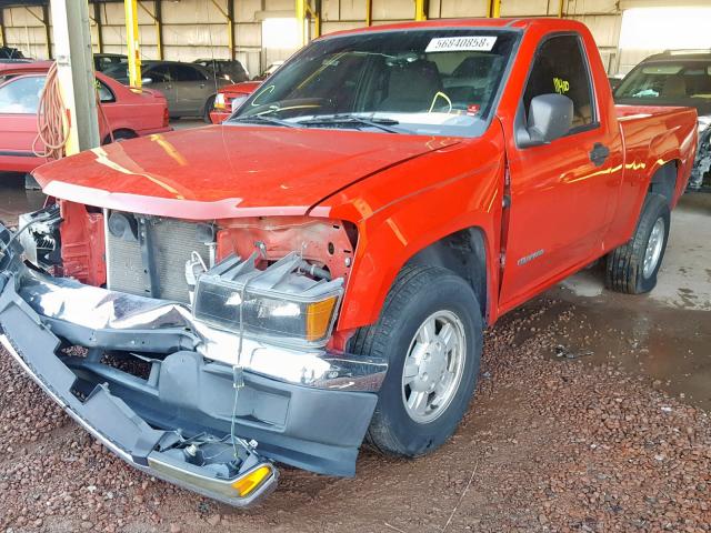 1GCCS148348224609 - 2004 CHEVROLET COLORADO RED photo 2