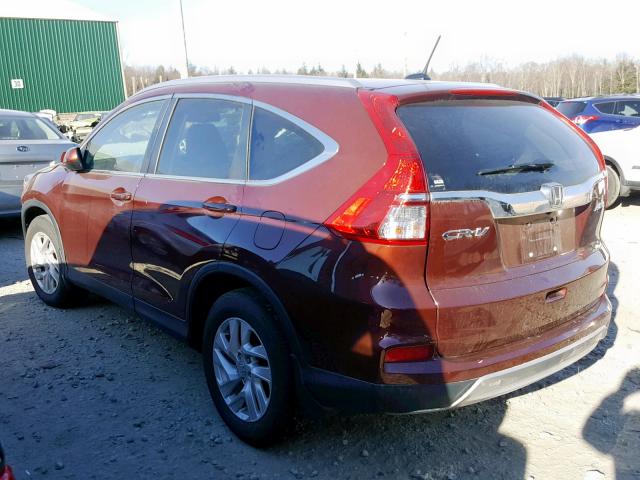 2HKRM4H70FH606477 - 2015 HONDA CR-V EXL ORANGE photo 3