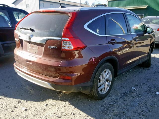 2HKRM4H70FH606477 - 2015 HONDA CR-V EXL ORANGE photo 4