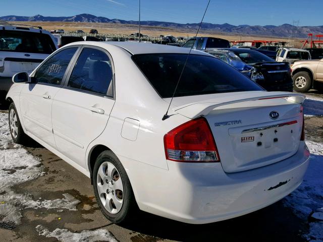 KNAFE121685506225 - 2008 KIA SPECTRA EX WHITE photo 3