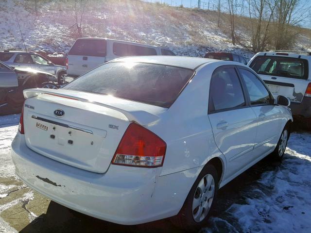 KNAFE121685506225 - 2008 KIA SPECTRA EX WHITE photo 4