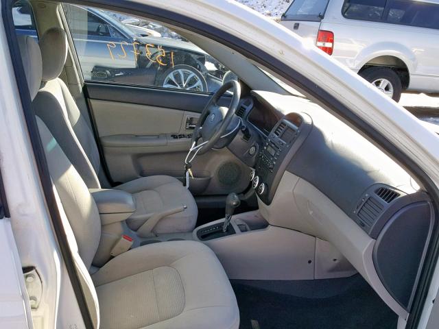 KNAFE121685506225 - 2008 KIA SPECTRA EX WHITE photo 5