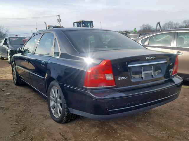 YV1TH592651396115 - 2005 VOLVO S80 2.5T BLACK photo 3