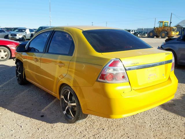 KL1TD56687B091678 - 2007 CHEVROLET AVEO BASE Sarı foto 3