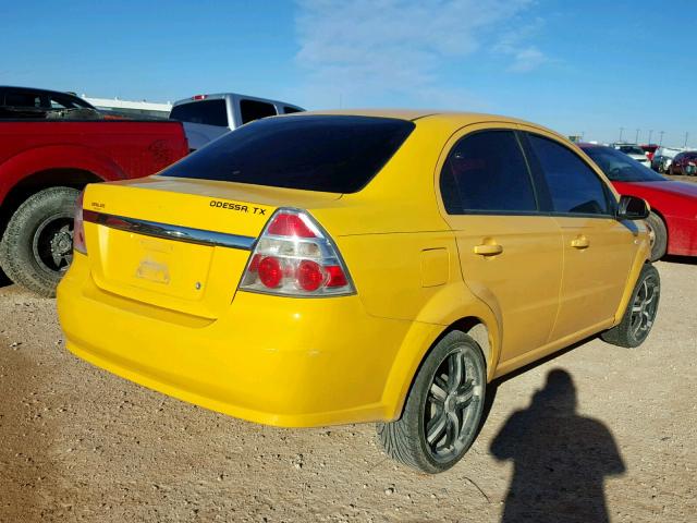 KL1TD56687B091678 - 2007 CHEVROLET AVEO BASE Sarı foto 4
