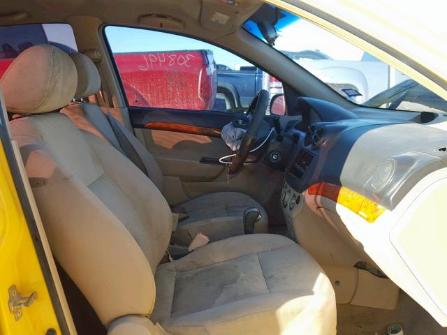 KL1TD56687B091678 - 2007 CHEVROLET AVEO BASE Sarı foto 5