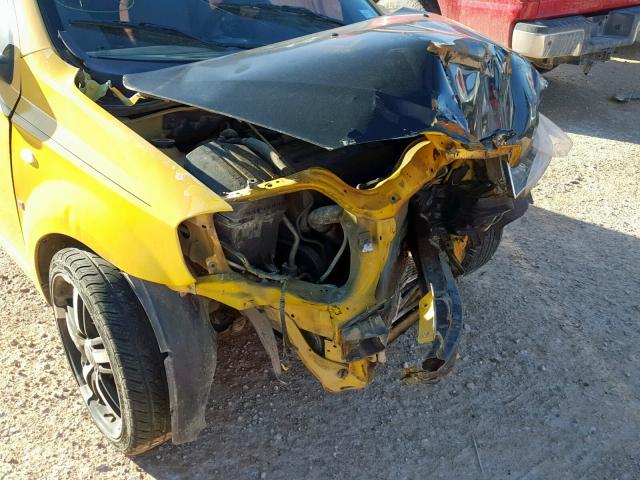 KL1TD56687B091678 - 2007 CHEVROLET AVEO BASE Sarı foto 9