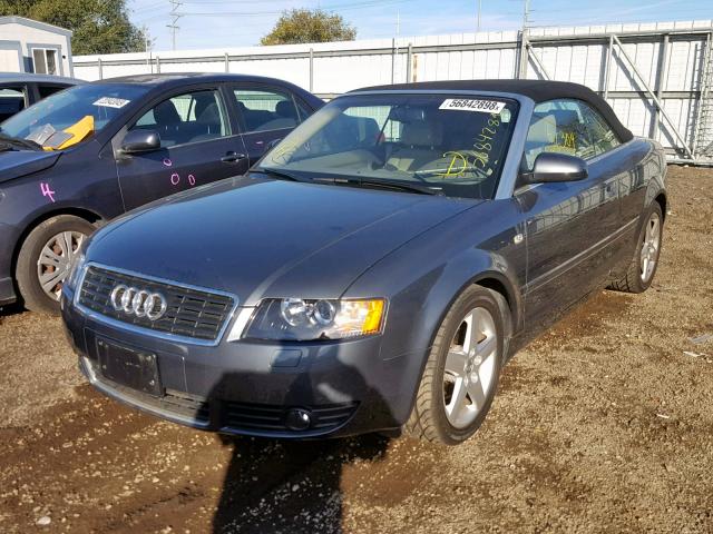 WAUAC48HX4K024052 - 2004 AUDI A4 1.8 CAB GRAY photo 2