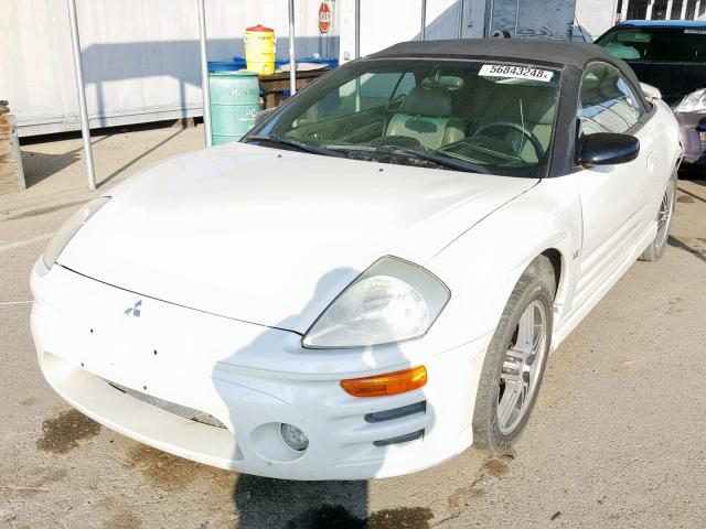 4A3AE75H03E064069 - 2003 MITSUBISHI ECLIPSE SP WHITE photo 2