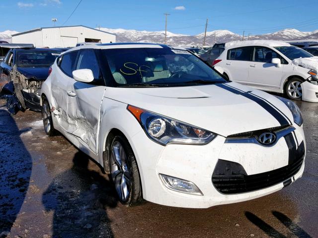 KMHTC6ADXDU117751 - 2013 HYUNDAI VELOSTER B WHITE photo 1