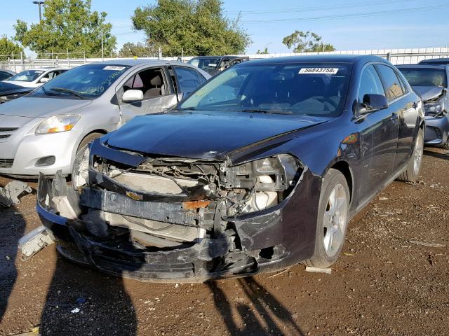 1G1ZC5EB1AF302295 - 2010 CHEVROLET MALIBU 1LT BLACK photo 2