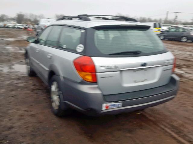 4S4BP62C157367191 - 2005 SUBARU LEGACY OUT GRAY photo 3