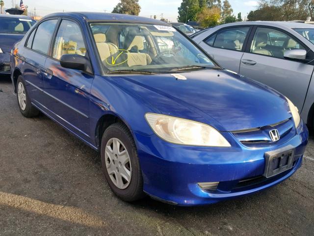 2HGES164X5H534448 - 2005 HONDA CIVIC DX BLUE photo 1