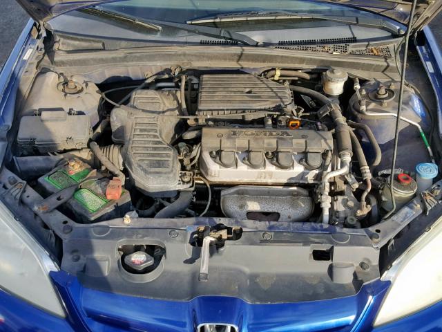 2HGES164X5H534448 - 2005 HONDA CIVIC DX BLUE photo 7