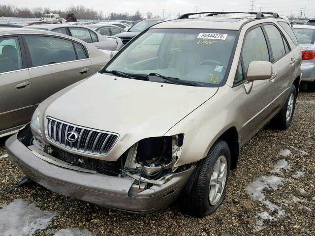 JTJHF10U310177280 - 2001 LEXUS RX 300 BEIGE photo 2