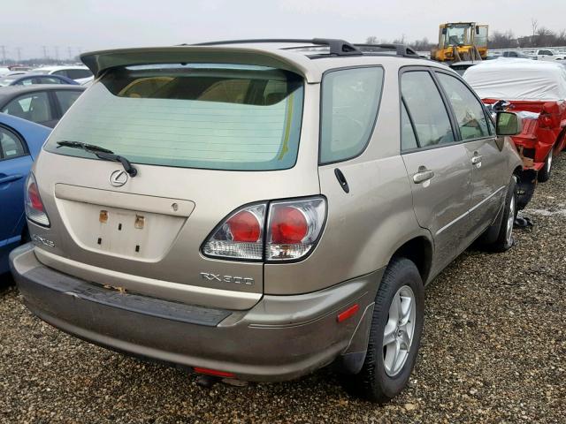 JTJHF10U310177280 - 2001 LEXUS RX 300 BEIGE photo 4