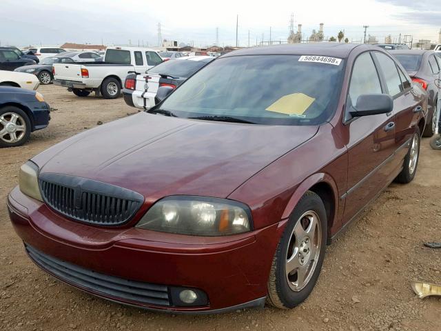 1LNHM87A84Y637502 - 2004 LINCOLN LS BURGUNDY photo 2