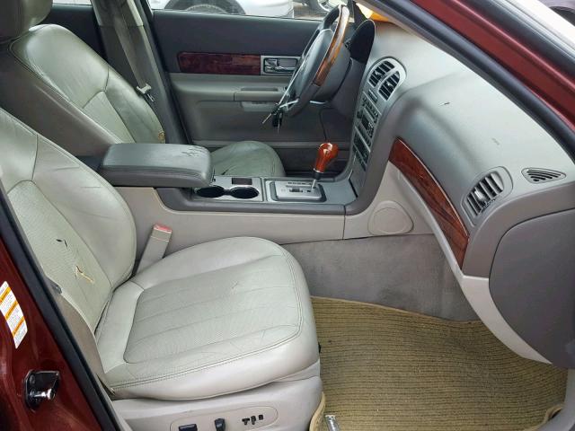1LNHM87A84Y637502 - 2004 LINCOLN LS BURGUNDY photo 5