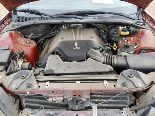 1LNHM87A84Y637502 - 2004 LINCOLN LS BURGUNDY photo 7