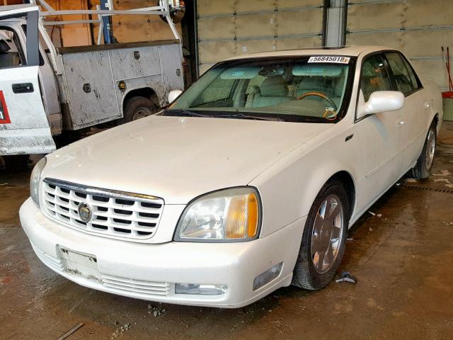 1G6KF57911U102929 - 2001 CADILLAC DEVILLE DT WHITE photo 2