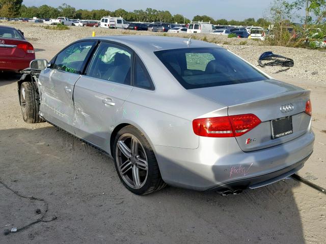 WAUKGAFL0CA113843 - 2012 AUDI S4 PRESTIG SILVER photo 3