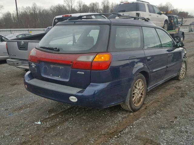 4S3BH635X37304220 - 2003 SUBARU LEGACY L BLUE photo 4