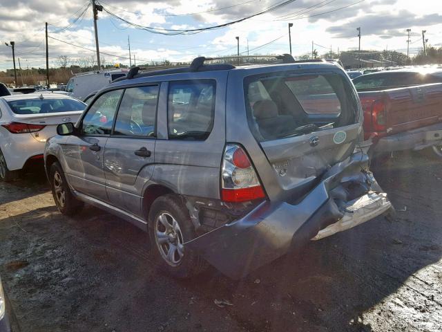 JF1SG63627H719212 - 2007 SUBARU FORESTER 2 GRAY photo 3