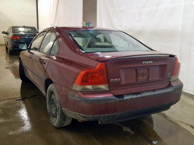 YV1RH59H342392966 - 2004 VOLVO S60 2.5T MAROON photo 3