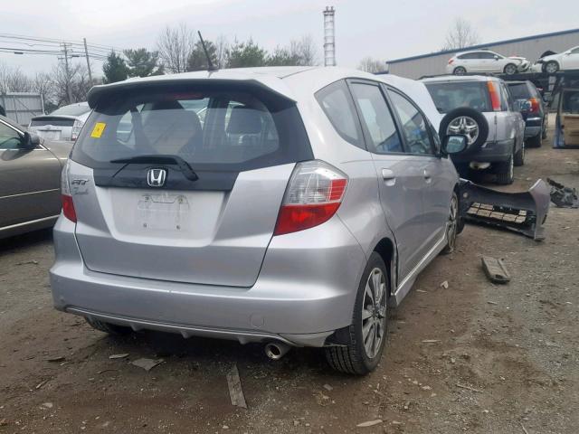 JHMGE8G55CC027518 - 2012 HONDA FIT SPORT SILVER photo 4